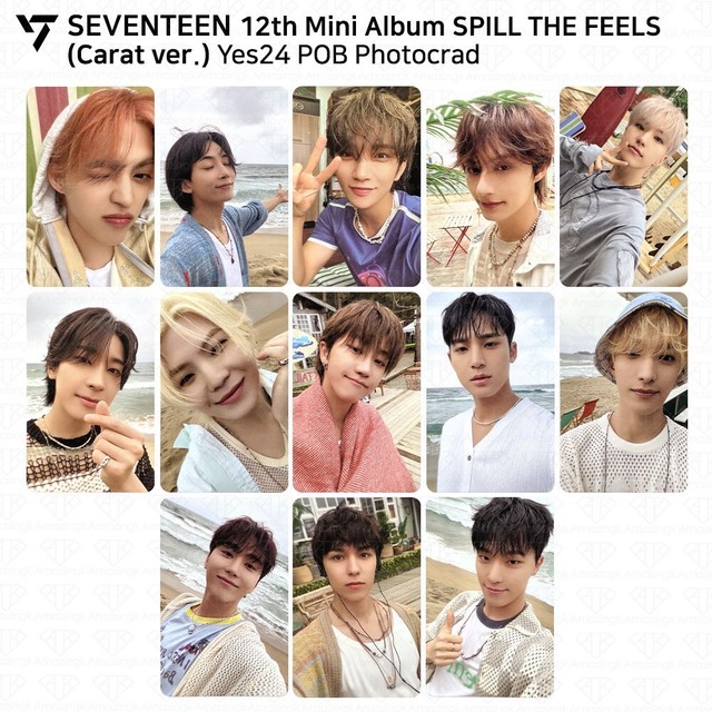 SEVENTEEN 12th Mini Album SPILL THE FEELS Carat Ver YES24 POB Photocard KPOP