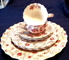 Copeland Spode Rosebud Chintz 2/8401 Pink Roses 2  4pc. Place Settings 8 pieces