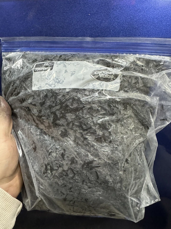 Hilos forjados de fibra de carbono picados de 1 lb - para crear piezas de carbono forjado Foto 2 de 4