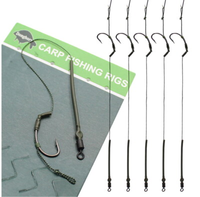 Karpfen Stör Haar Hair Rigs 6 Stk. Boilie Fertig Vorfach Method Feeder Pop Up   