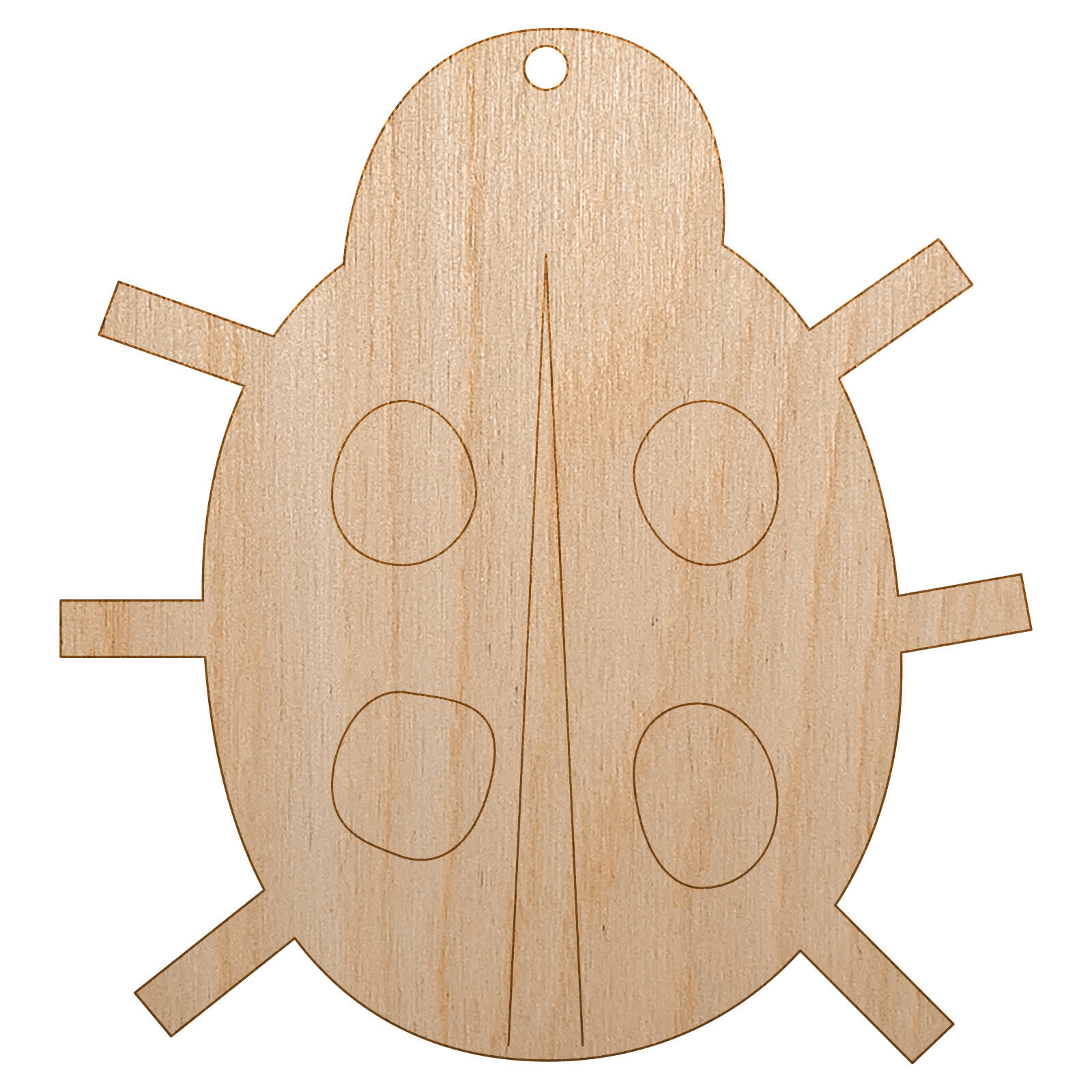 Cute Ladybug Unfinished Craft Wood Holiday Christmas Tree DIY Ornament