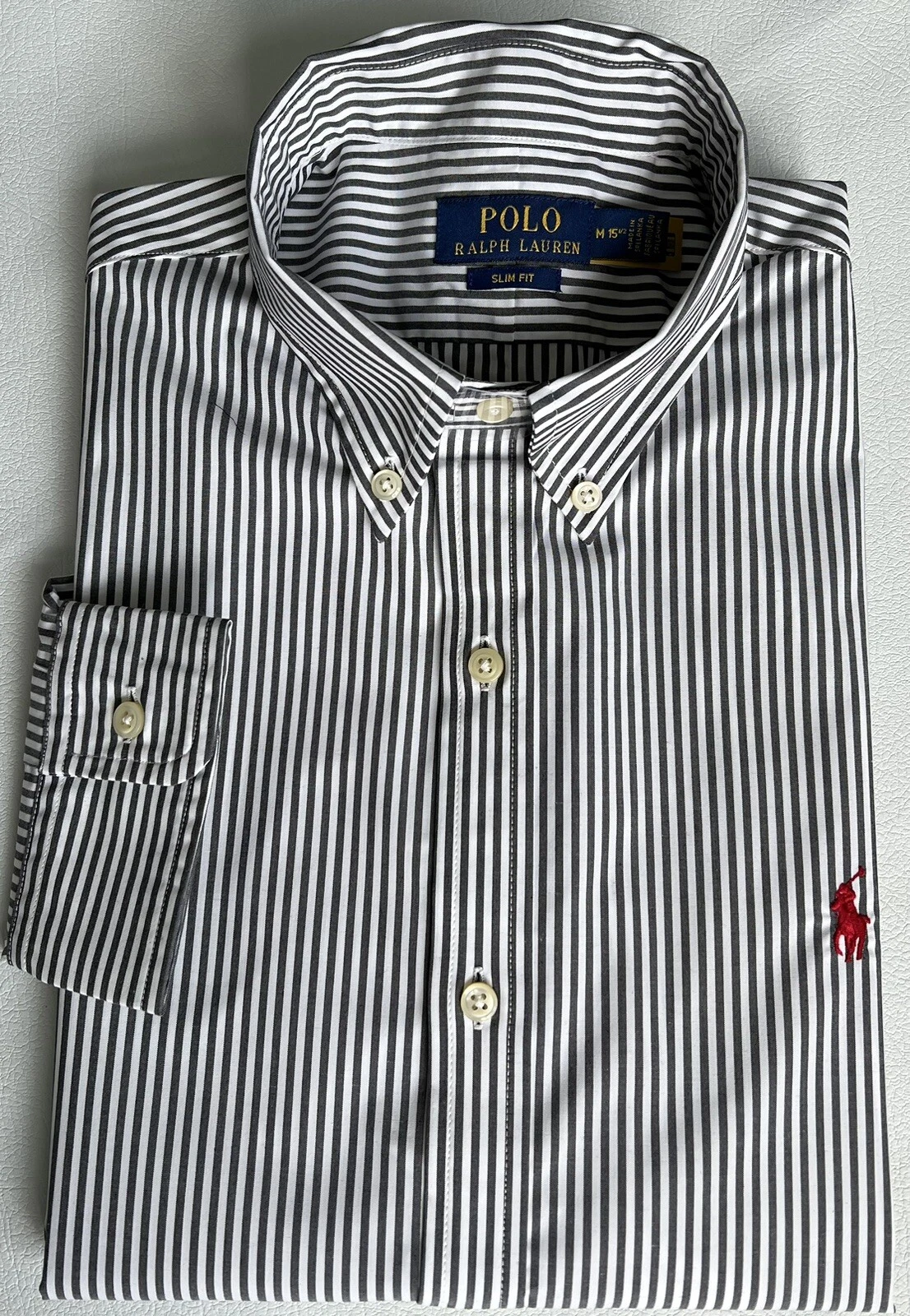 Polo Ralph Lauren Men's Stretch Sim-Fit Button-Down Poplin Shirt Ash-Striped
Opens in a new window o