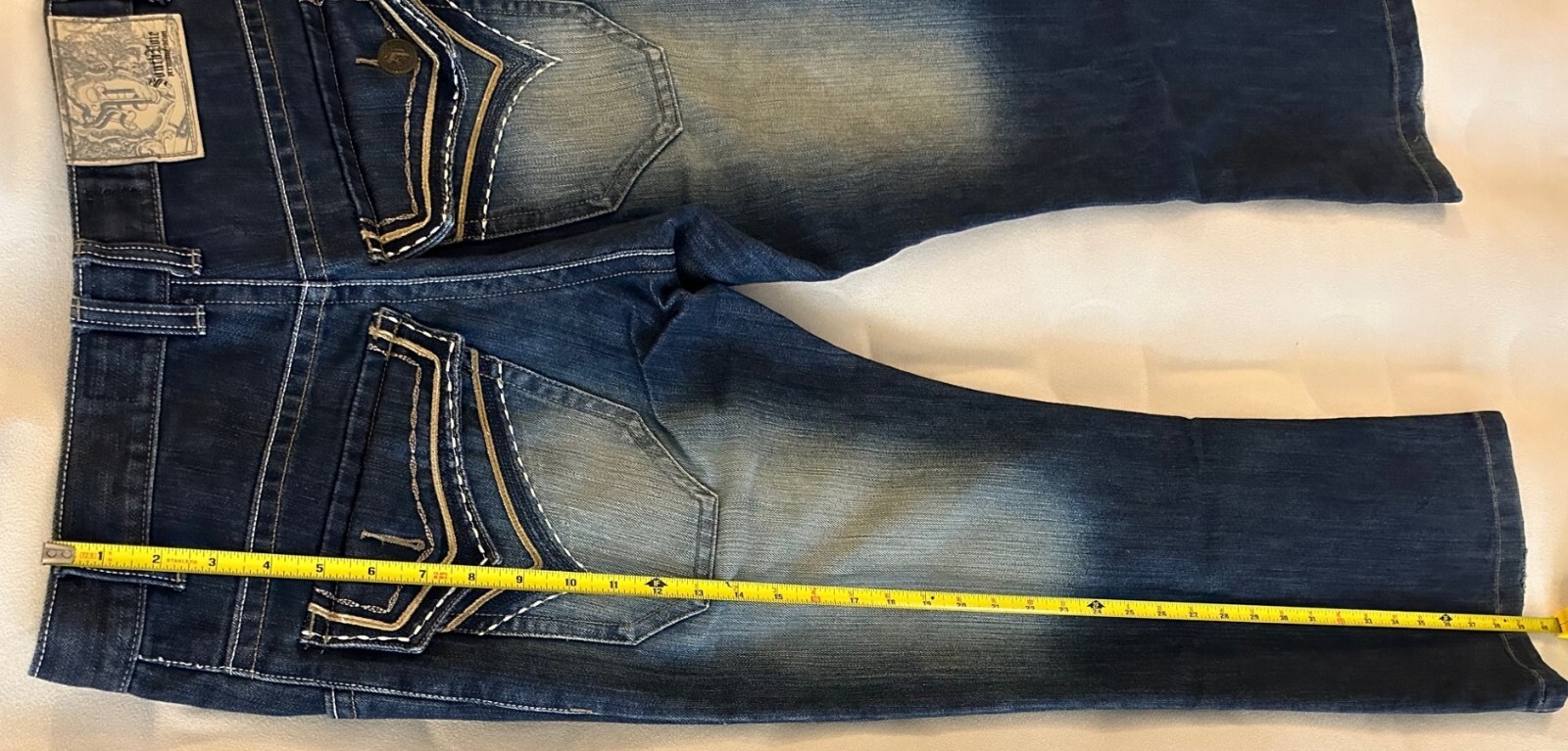 Men's South Pole Premium Edition Dark Blue Jeans Straight Leg Size 32