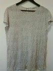 MARIMEKKO LINEN SHORT SLEEVE DOTTED WHITE/BLACK SHIRT HARLEEN SZ M EUC
