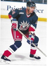 1999-00 NHL New York Rangers Oversize SYLVAIN LEFEBVRE Team Postcard Promo Card