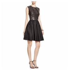 Vera Wang Open Back Fit And Flare Dress