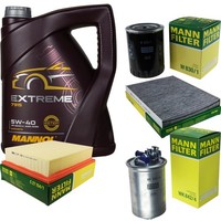 Mann Inspektionspaket 5L Mannol Extreme 5W-40 FüR VW Golf IV Cabriolet 1.9 TDI
