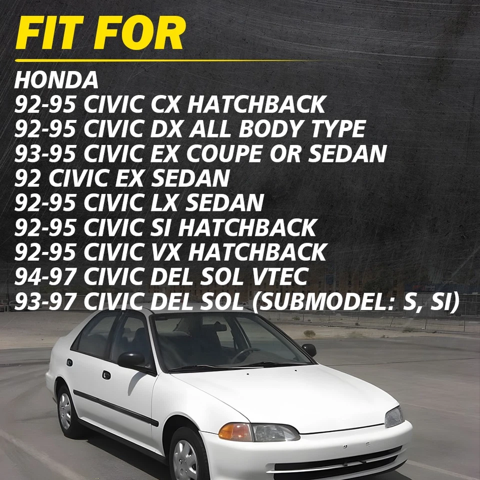 Exterior Door Handle For 1992-1995 Honda Civic 1993-97 Civic del Sol Rear Front - Image 2 of 4