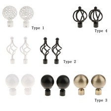 2 embouts de tringle à rideaux, quatre types différents