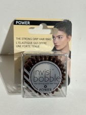 Invisibobble Original Power Strong Grip Hair Ring Tie Coil Brown 3pk NEW