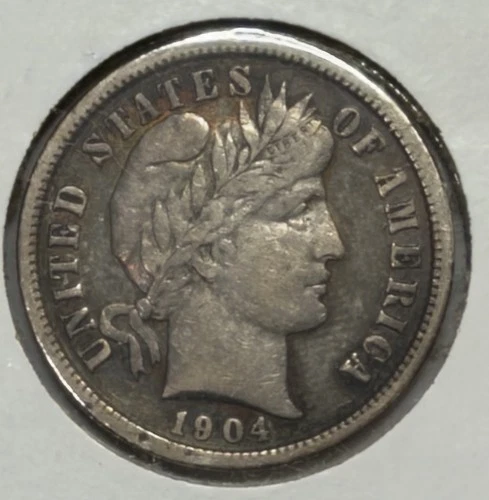 1904 10c Barber Dime ** T4988