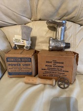 Vintage Hamilton Beach Model No 4 Power Unit 2 W Meat & Food Grinder Boxes