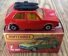 MATCHBOX S/F NO. 7  VOLKSWAGEN GOLF  RED BODY, YELLOW INT. 1976 Lesney