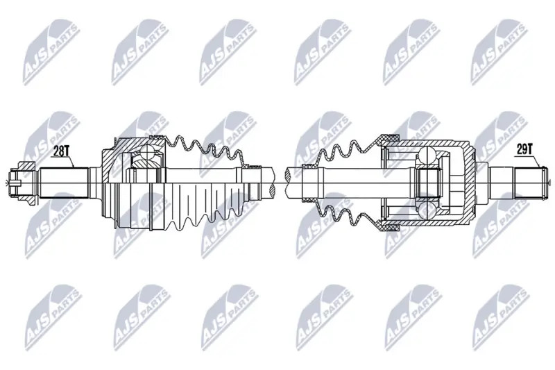 Driveshaft Front Axle Left NPW-HD-081 NTY for HONDA CIVIC VIII Hatchback