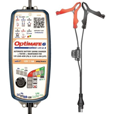 Tecmate OptiMate  6 Select Gold Battery Charger - 12 V - 6 A TM371V2