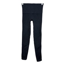 Spanx Leggings Womens Sz M Dark Gray High Waist Seamless Look At Me Now Shaping