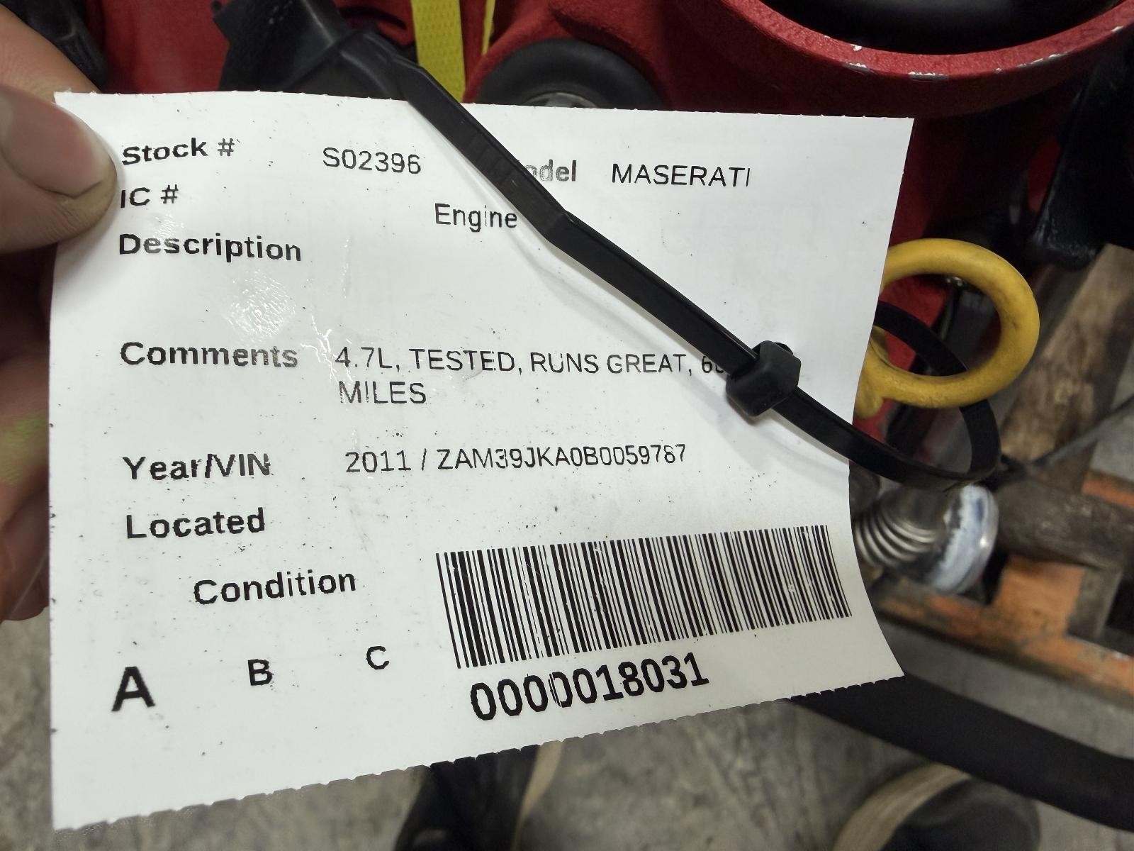Maserati Quattroporte 2011 Engine assembly