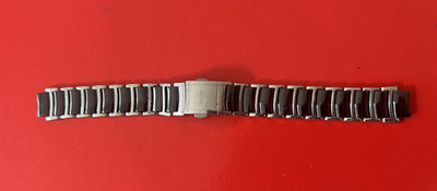 Women's ceramic bracelet, RADO 04669, titanium, black x silver ( RA 10)
