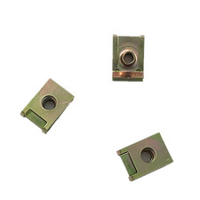 30 Pcs U Nut Clips, M6 6MM U Clip Fasteners,Automotive U-Type Clips Zincificatio