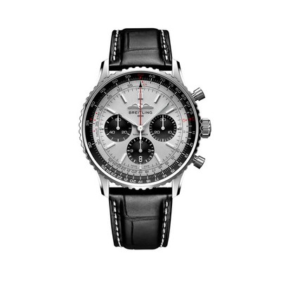 Breitling Navitimer B01 Chronograph 43 Silver Dial Watch AB0138241G1P1