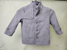 Shein Casual Peacoat Youth Gray Size 4 Button Font Soft Fabric Long Sleeve A7