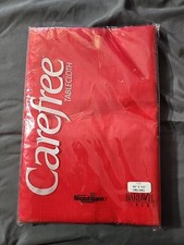 Bardwil Carefree Tablecloth Red 60” x 102” Oblong Scotchgard Made In USA
