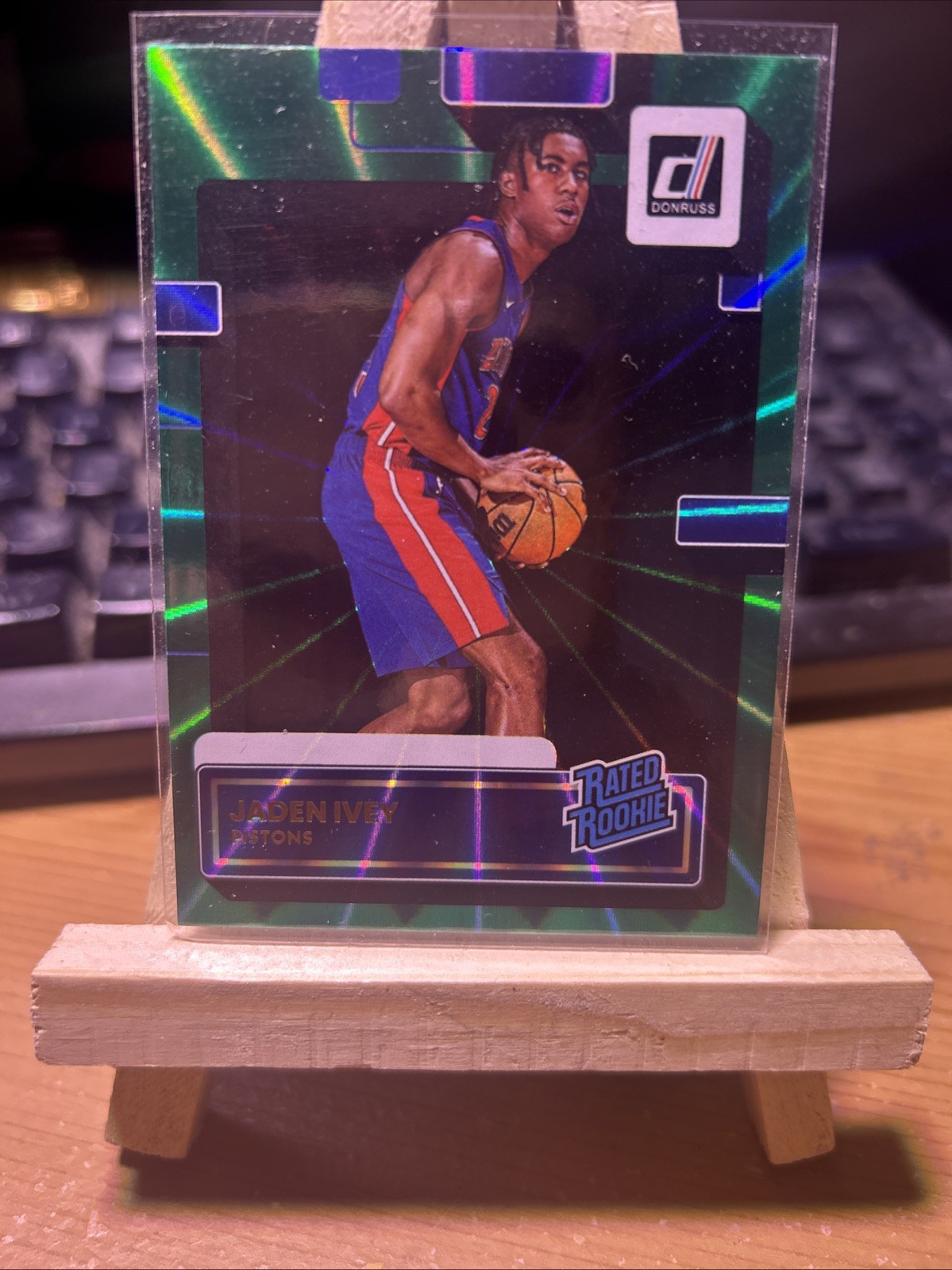 2022-23 Panini Donruss - Rated Rookie Jaden Ivey #205 Holo Green Laser (RC)