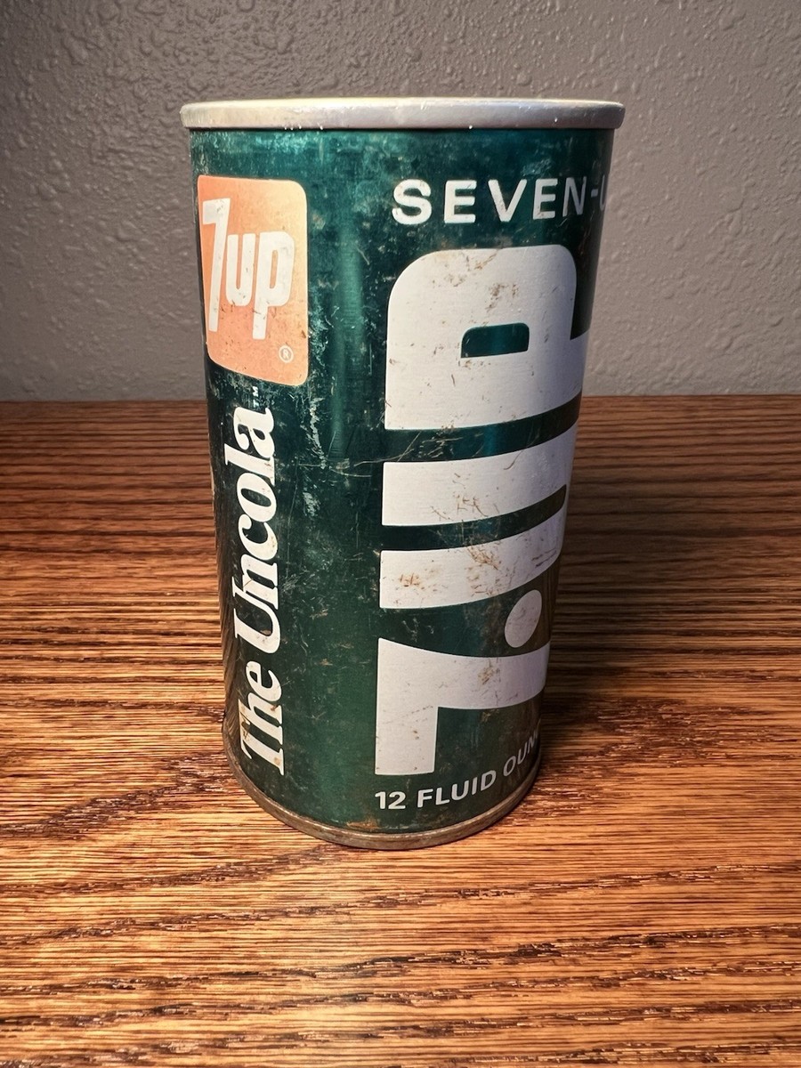 Vintage 7-UP 7up Uncola Soda Can Straight Side Steel 12 oz. St