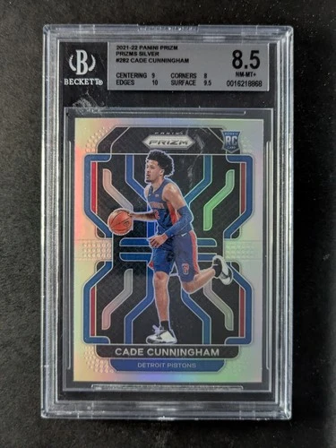 2021-22 Panini Prizm CADE CUNNINGHAM Rookie RC Silver Prizm #282 BGS 8.5