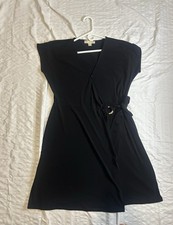 Michael Kors Front Wrap Black Dress Women's Size XL