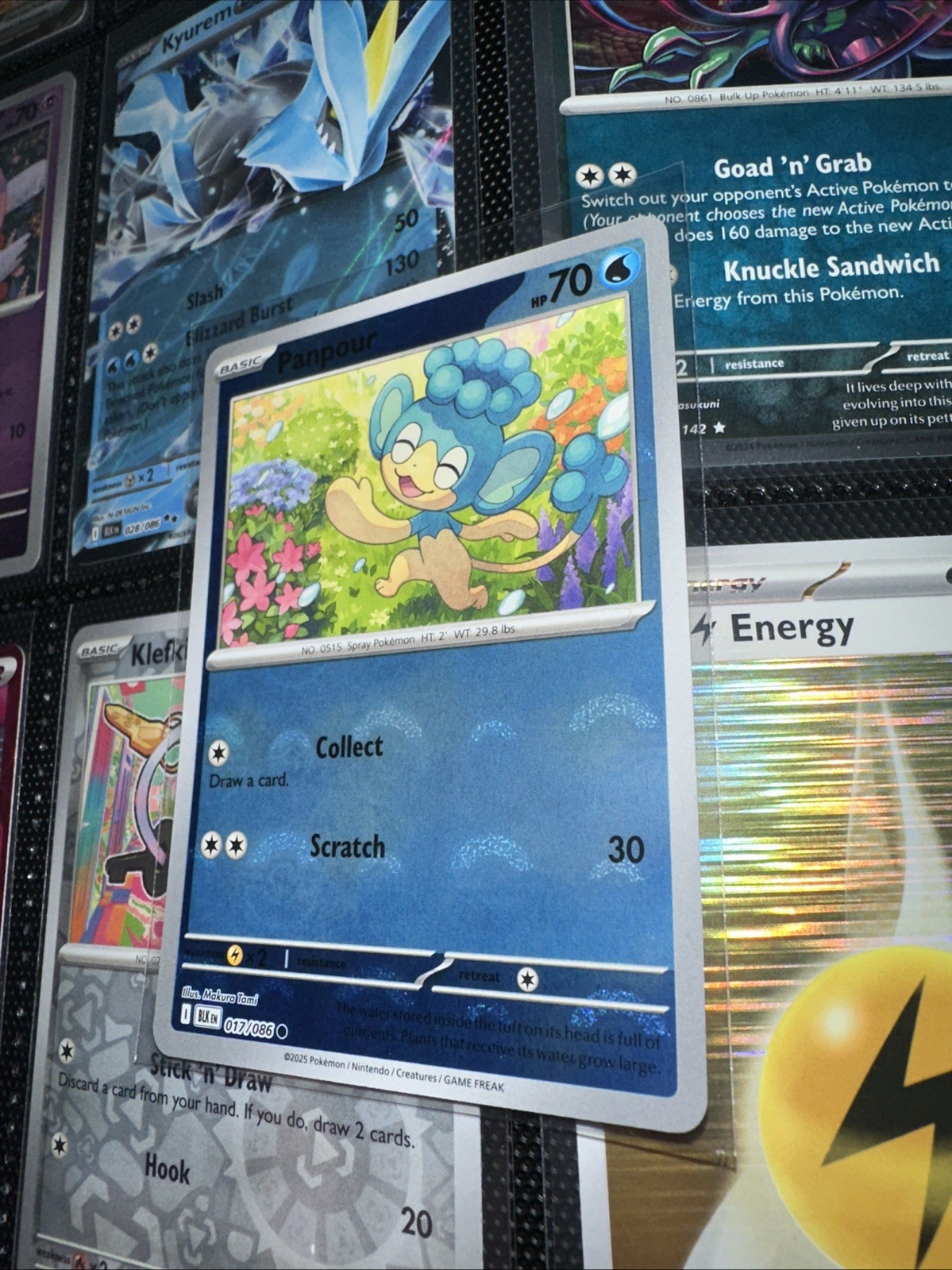 017/086 Panpour - SV Black Bolt - Pokeball Holo NM Pokemon