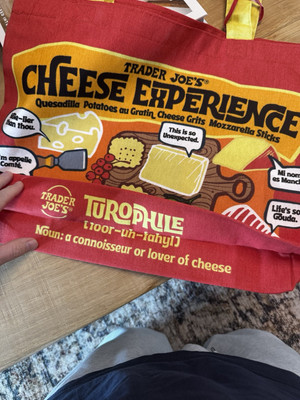 Trader Joes Cheese Experience/ Adventures Tasche Shopper Tasche mit Etikett.