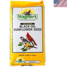 76027 Black Oil Sunflower Wild Bird Food, 25-Pound Bag