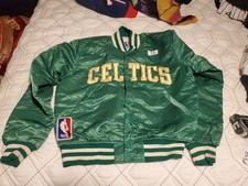 AMAZING VINTAGE 80'S STARTER BOSTON CELTICS GREEN SATIN JACKET MEN'S SIZE MEDIUM