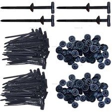 50-150pcs Nylon Cable Tie Buckle Pin &Button Zip Ties Self-Locking Set Universal