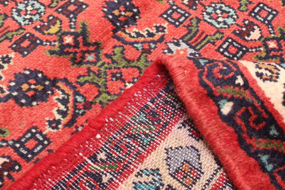 2英尺6英寸x6英尺1英寸复古手工打结长条地毯传统东方羊毛地毯 — 第 4/4 张图片