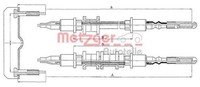 Seilzug Feststellbremse Hinten Metzger 115971 FÜR Opel Feststellbremsseil