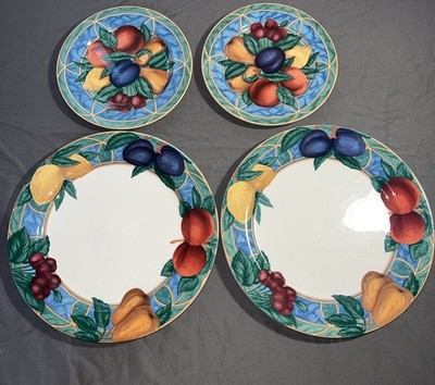 Victoria Beale Forbidden Fruit 9024 Set Of 2 Dinner Plates And 2 Salad Plates A