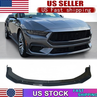 Fit For 24-25 S650 Ford Mustang Ecoboost/GT G-Style Gloss Black Front Bumper Lip