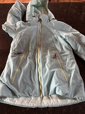 Obermeyer Teen M 10-12 Insulated Jacket Ski Snowboard Winter Removable Hood Blue