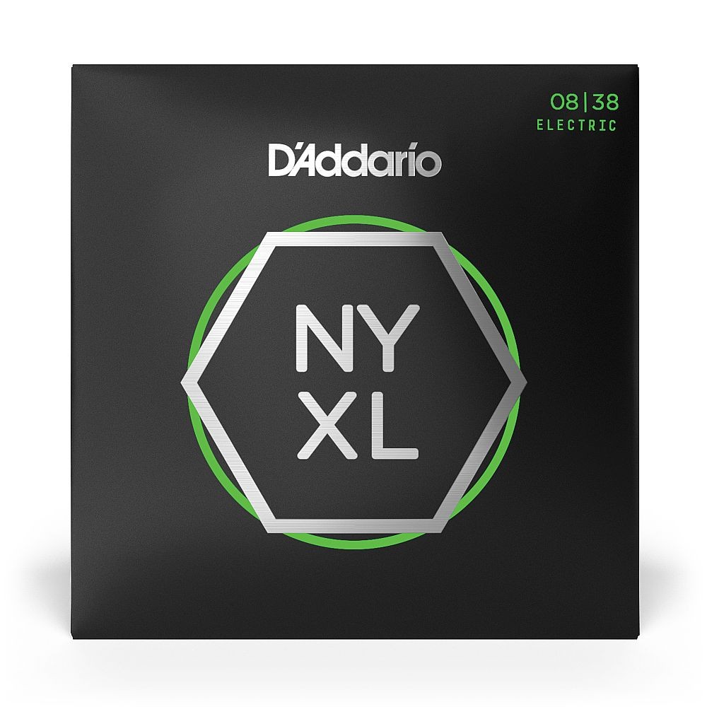 D'Addario NYXL Nickel Wound Electric Guitar Strings (.008 - .038)