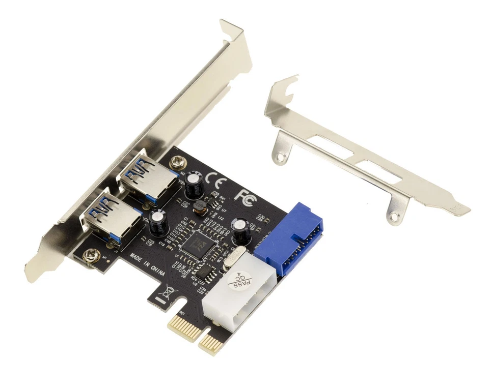 Pcie USB 3.0 (USB3 Superspeed) - 2+2 Anschlüsse/Chipsatz Via - Verbinder 19 Pin - Bild 4 von 4