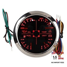 4in1 Oil Pressure Gauge, 85mm Voltmeter Fuel ...