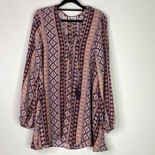 New Show Me Your Mumu Lightning Bird Tunic Top Shirt Dress Women's Size Small