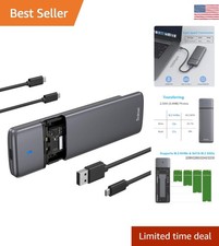 Aluminum M.2 NVMe SSD Enclosure with USB 3.2 Gen2, 10Gbps for Fast Data Transfer