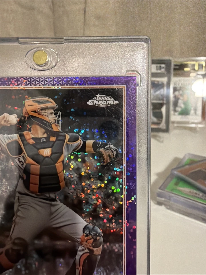 2022 Topps Chrome - Buster Posey #95 Purple Speckle Refractor /299 - Image 2 of 4