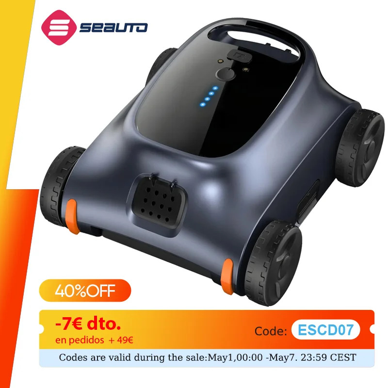 Aspirateur de piscine automatique pour grand jardin et baignade estivale en famille