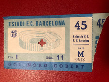 RARE TICKET ENTRADA - FC BARCELONA / VALENCIA CF 1980/81