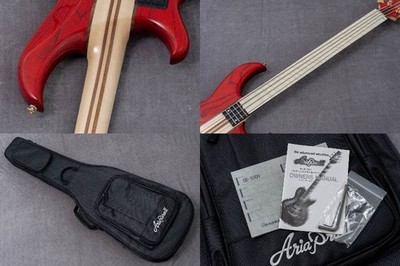 Electric Bass Guitar Aria Pro II SB-1000 PR Pigment Red S/N