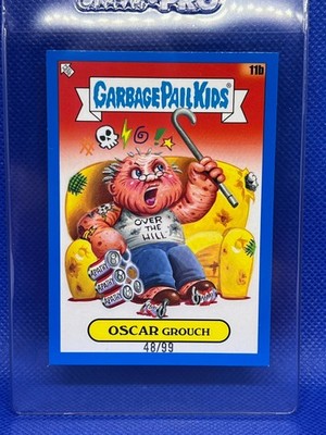 2025 Topps GPK Green Day Garbage Pail Kids #11b Oscar Grouch Blue Parallel 31/99